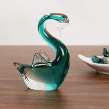 Load image into Gallery viewer, Home Centre Swan Glass Figurine - Green - Home Decor Lo