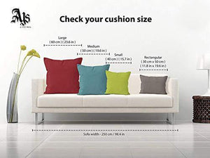 AJS Living Cushion Cover, Pillow for Home Office School Chair seat, Takiya of Off- White & Black Every Day Cushions, Colour White and Black, Size- 18 x 18 inch/45 * 45cm - Home Decor Lo