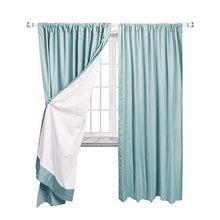 Load image into Gallery viewer, AmazonBasics Room - Darkening Blackout Curtain Set - 245 GSM - 42&quot; x 84&quot;, Seafoam Green - Home Decor Lo