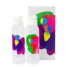 Load image into Gallery viewer, Tupperware Cool n Chic, Bright n Chirpy Plastic Bottle, 750ml, Set of 2, White - Home Decor Lo