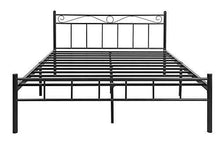 Load image into Gallery viewer, FurnitureKraft London King Size Metal Bed (Glossy Finish, Black) - Home Decor Lo