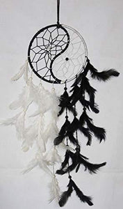 odishabazaar Down & Feather-Fill Dream Catcher (24 inch hanging length:6 inch, Multicolour) - Home Decor Lo