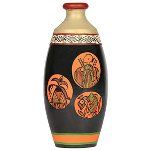Artysta Terracotta Flower Vase (4.5 x 3 inch, Multicolour) - Home Decor Lo