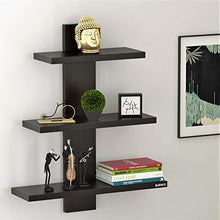 Load image into Gallery viewer, BLUEWUD Phelix Engineered Wood Wall Decor Book Shelf/Wall Display Rack (3 Shelves) - Home Decor Lo
