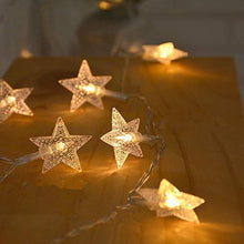 Load image into Gallery viewer, AtneP 20 Star Shape String Lights for Home Decoration Party Festival Diwali Christmas (Warm White Color) - Home Decor Lo