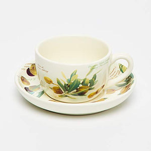 Home Centre Malvina Printed Tea Set - 1 Cup and 1 Saucer - Beige - Home Decor Lo