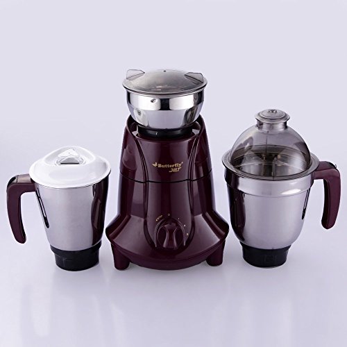 Bevel Cockatiel 750W Mixer Grinder (3 Jars, Red)