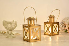 Load image into Gallery viewer, Mokari Gold Hanging Lantern | Tealight Holder | Diwali Decoration &amp; Gifitng Items (Set of 2) - Home Decor Lo