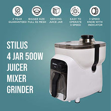 Load image into Gallery viewer, Havells Stilus 500 Watt Juicer Mixer Grinder with 4 jar (White/Black) - Home Decor Lo
