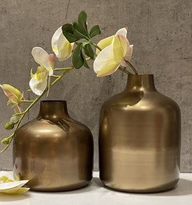 Urban Born Metal Flower vase for Home Decor and Living Room Vintage Decor Antique Decor and vase for Home décor | Aged Brass Antique Finish (Medium)