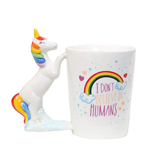 BonZeal 3D Ceramic Unicorn Mug Coffee Tea Mug 1 Piece 380 ml - Home Decor Lo