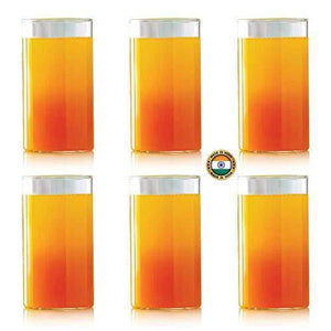 TS WITH TECHSUN Victoria Unbreakable Drinking Plastic Glass for Juice, Water, Soft Drinks, Whiskey Glass, Mocktail Set Organizer for Home & Outdoor Party Camp, Set of 6, Transparent - Home Decor Lo