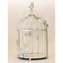 Load image into Gallery viewer, GIG Handicrafts Bird Cage with Floral Vine(White)-Set of 2 - Home Decor Lo
