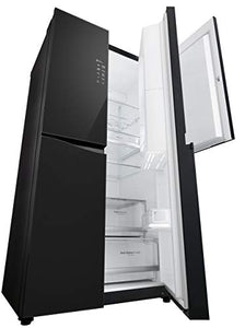 LG 679 L Door-in-Door Inverter linear Side-by-Side Refrigerator (GC-M247UGBM, Black Glass, LG ThinQ) - Home Decor Lo