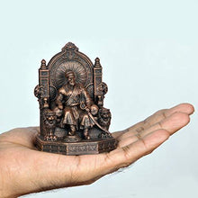 Load image into Gallery viewer, Rachana Creation Chhatrapati Shivaji Maharaj Small Statue for car Dashboard and Desktop (Copper) - Home Decor Lo