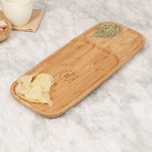 Home Centre Truffles Edulis Bamboo Chip and Dip Container - Brown - Home Decor Lo