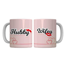 Load image into Gallery viewer, PUREZENTO Hubby Wifey Coffee Mug Tea/Milk Cup - Home Decor Lo