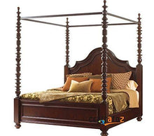 Load image into Gallery viewer, Craftatoz Solid Wood King Size Handicraft Poster Bed with Carving - Home Decor Lo