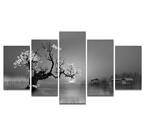 Konarika ImagingCanvas Dancing Tree on a Dream Land Canvas Painting (Set of 5) x - Home Decor Lo