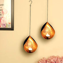 Load image into Gallery viewer, TIED RIBBONS Wall Hanging Tealight Candle Holder for Diwali Decoration - Wall Sconces with Tealight Candles Diwali Decor Item - Home Decor Lo