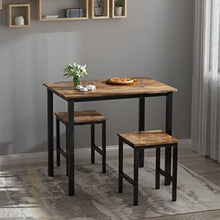 Load image into Gallery viewer, 3 Piece Dining Table Set, Small Kitchen Table and 2 Stools