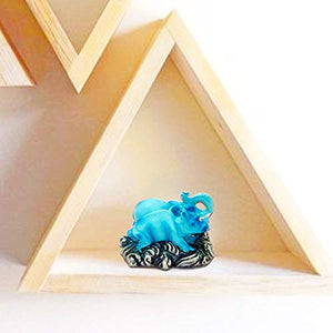 Divya Mantra Feng Shui Indomitable Powerful Animals Pair Elephant and Rhinoceros for Protection Against Violent 7 Star - Home Decor Lo