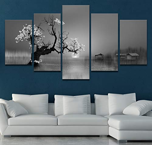 Konarika ImagingCanvas Dancing Tree on a Dream Land Canvas Painting (Set of 5) x - Home Decor Lo