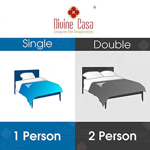 Divine Casa Luxor Microfibre Single Comforter - Denim Blue - Home Decor Lo