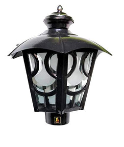 Lyse Decor Umbrla Metal Black Decorative Exterior/Outdoor Light/Gate Light/Garden Lamp/Pillar Lamp/Gardner Lights etc_Pack of 1 - Home Decor Lo