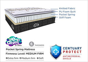 Centuary Mattresses Sleepables 6 Inch Multi Layered Pocket Spring Mattress