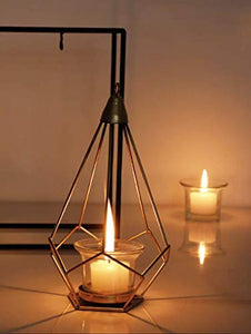 PIKIFY Steel Hanging Geometric Candle Holder - 1pc - Home Decor Lo