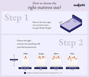Wakefit Dual Comfort Mattress - Hard & Soft, King Bed Size (72x72x6) - Home Decor Lo
