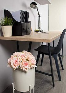 Fourwalls Artificial Polyester and Plastic Rose Bouquet (13 cm x 10 cm x 26 cm, Peach) - Home Decor Lo