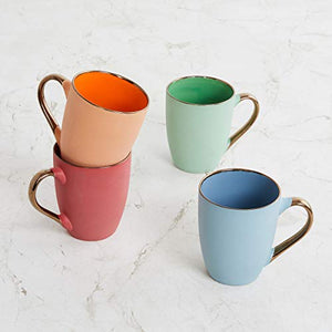Home Centre Vibgyor Solid Coffee Mug - Set of 4 - Home Decor Lo