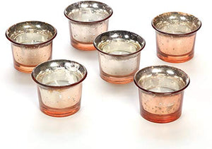 Decent Glass Tealight Candle Holder Glass Votive, Birthday, Holiday & Home Decoration, Set of 6 (Gold, 6) - Home Decor Lo