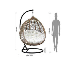 Load image into Gallery viewer, A K Furniture Outdoor/Indoor/Balcony/Garden/Patio/Hanging Swing Chair with Stand and Cushion - Home Decor Lo