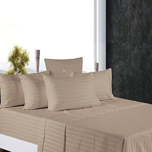 SGI Bedding Egyptian Cotton 600 TC Flat Sheet (Queen_Taupe) - Home Decor Lo