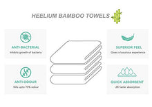 Load image into Gallery viewer, Heelium Bamboo Bath &amp; Swim Towel, Super Absorbent &amp; Soft, Antibacterial, 600 GSM, 55 inch x 27 inch, Pack of 2 (Blue, Grey) - Home Decor Lo