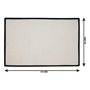 Floor Art Doormat Loop Pile Anti-Skid Bath Mat, Design Door mat for Home Size 22" X15" Inch Pack of 2 (Cream Brown) - Home Decor Lo