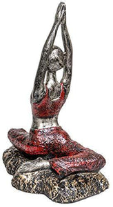 TIED RIBBONS Yoga Lady Statue Figurine for Home Living Room Table Top Hall Bedroom Shelf Decoration - Yoga Statue in Decor (25 X 31.5 cm, L X H) - Home Decor Lo