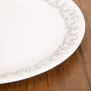 Home Centre Silvano-Nordic Printed Dinner Plate - White - Home Decor Lo
