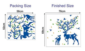DecorVilla Deer Tree Wall Sticker and Decal (58 x 50 cm) - Home Decor Lo