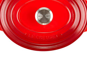 LE CREUSET Signature Cerise Cast Iron Oval Casserole, 27 cm - Home Decor Lo