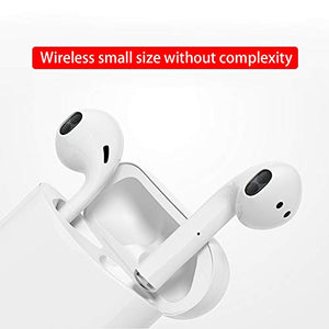 E SMILE i12 5.0 TWS Earphone with Portable 300 mAh Charging Case True Wireless Earbuds with Sensor, Waterproof Bluetooth v5.0 Noise Cancellation Headset for Sports, Gyming, Calling (High Gloss White) - Home Decor Lo