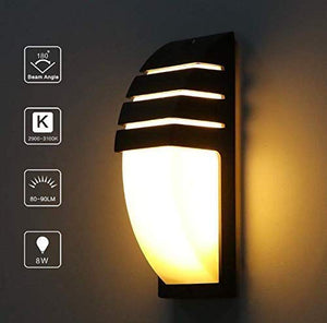 Prop it up 6W LED Outdoor Waterproof Exterior Wall Step Light Fixture (22 x 8 x 7.7 cm) Lamp Grey Finish (Warm White) - Home Decor Lo