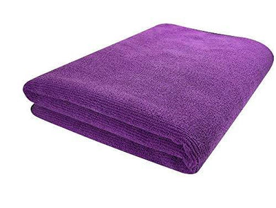 SOFTSPUN Microfiber Bath & Hair Care Towel Set of 1 Piece, 60x120 Cms, 340 GSM (Purple). Super Soft & Comfortable, Quick Drying, Ultra Absorbent in Large Size. - Home Decor Lo