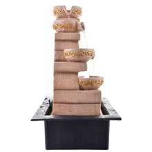 Load image into Gallery viewer, CHRONIKLE Polystone Water Fountain (26 x 24 x 17 cm, Cream) - Home Decor Lo