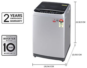 LG 8.0 Kg Inverter Fully-Automatic Top Loading Washing Machine (T80SJSF1Z, Middle Free Silver) - Home Decor Lo
