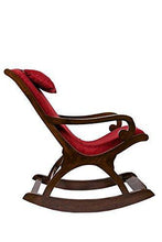 Load image into Gallery viewer, Craftatoz Rocking Chair with Cushioned Back &amp; Seat Handicrafts Rocking Chair Teak Wood Rocking Chair Wooden Rocking Chair for Living Room Home Decor - Home Decor Lo