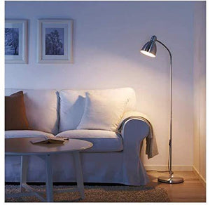 Ikea Aluminium Floor/Reading lamp (Metallic) - Home Decor Lo